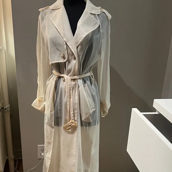 Dolan Cream Trench Coat - Picture 1 of 7